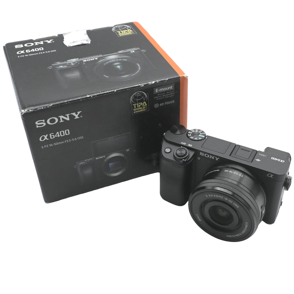 Pre Owned Sony A6400 Body w/16-50mm f3.5-5.6 Lens and Box SN: 4629521 / 6478175C