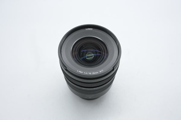 Pre Owned Panasonic Lumix S Pro 16-35mm f4 Lens W/ F&R Cap Hood SN: JJ9LA101595