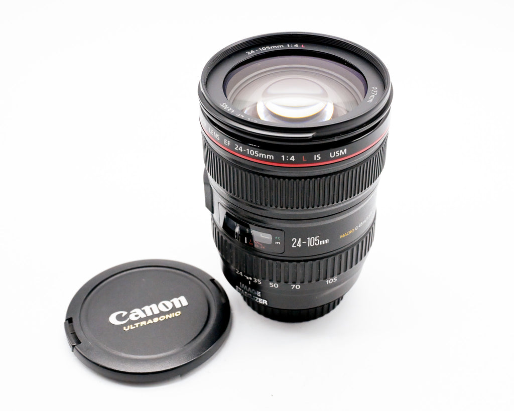 Pre-Owned Canon 24-105mm f/4L IS USM lens w/Caps 5528526