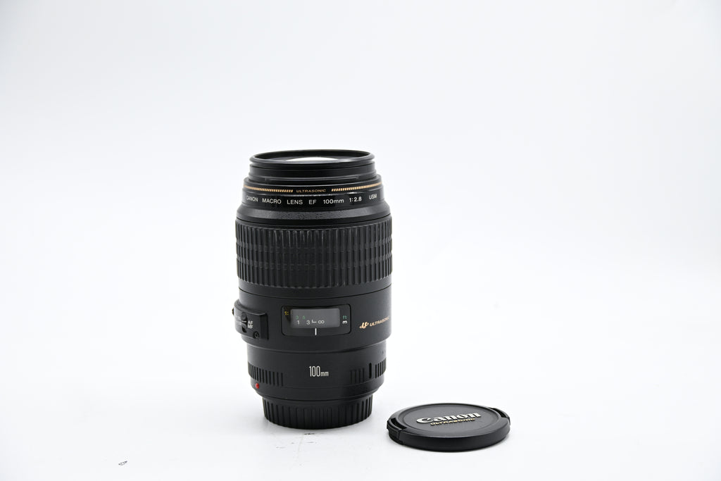 Canon EF 100mm f/2.8 Macro USM Lens w/ front & rear caps SN: 87002432(Second Hand)