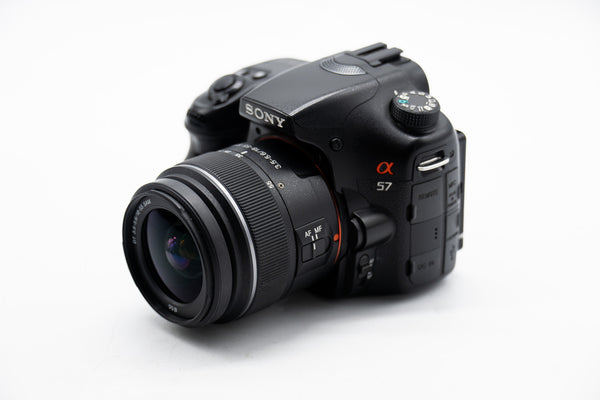 Pre Owned Sony A57 DSLR Body w/18-55 Lens, Batteries and Charger SN: 8076451