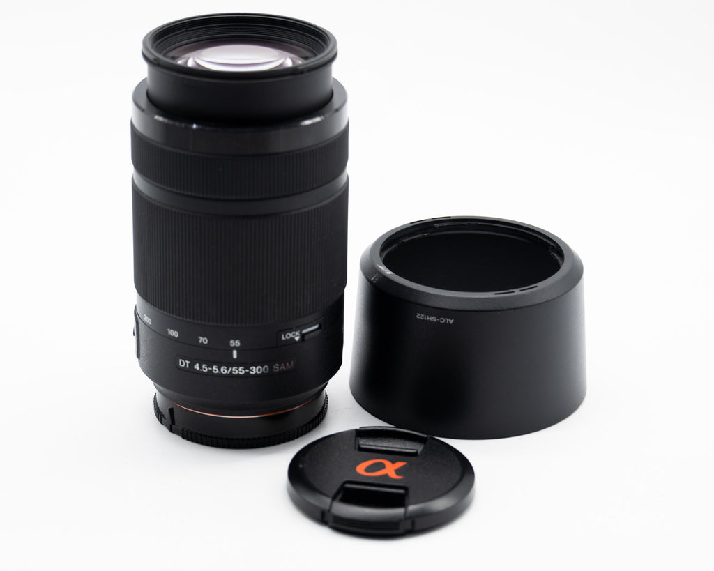 Pre Owned Sony SAL 55-300mm f4.5-5.6 DT SAM Lens W/ Caps SN: 1806320