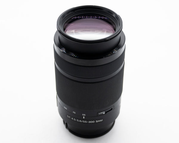 Pre Owned Sony SAL 55-300mm f4.5-5.6 DT SAM Lens W/ Caps SN: 1806320