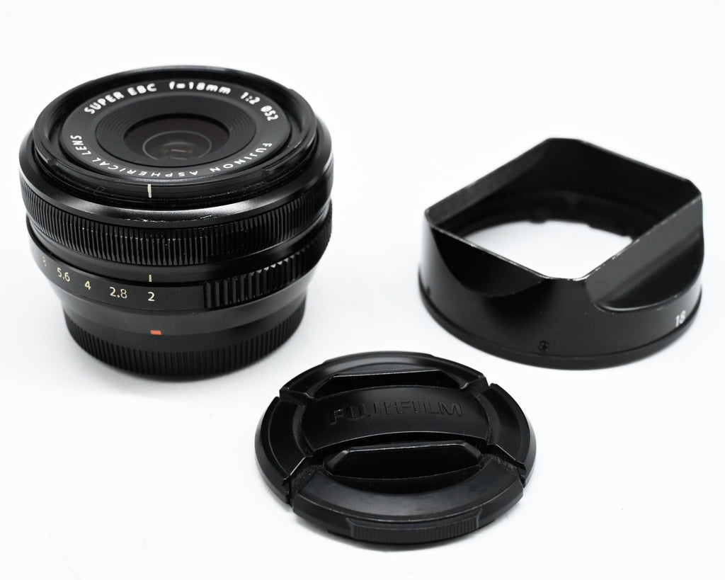 Fujifilm XF 18mm f/2 Lens w/Caps & Hood 22A24994 (Second Hand)