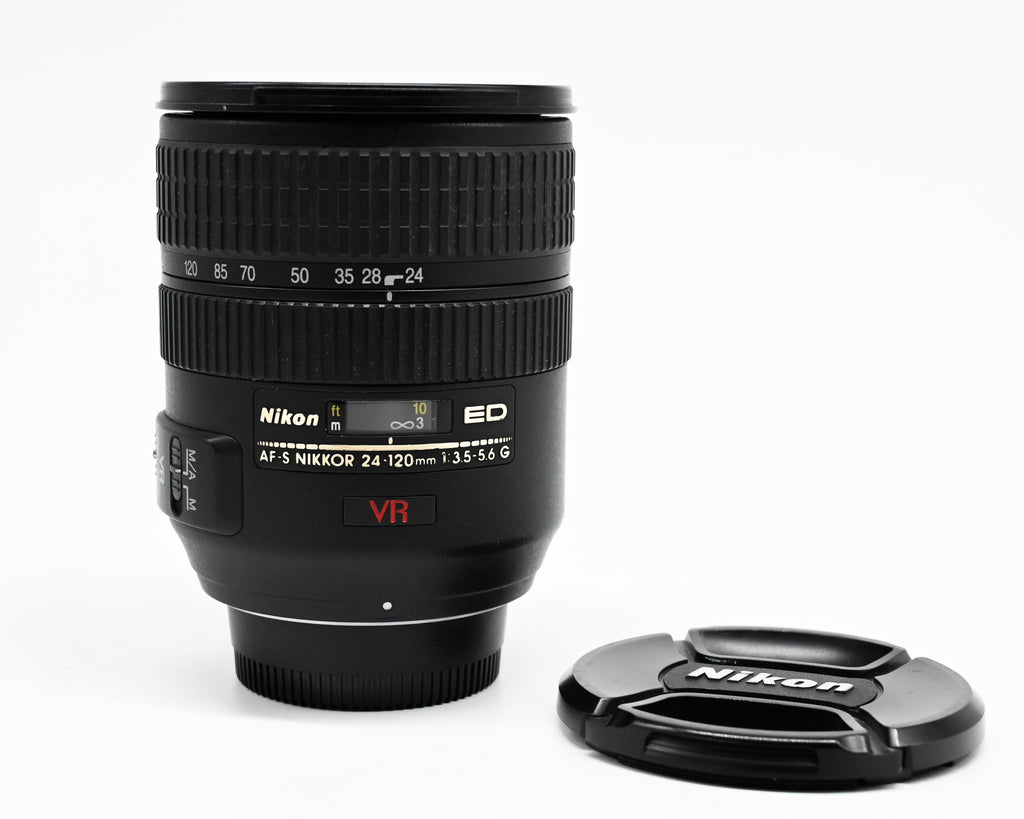 Nikon AF-S Nikkor 24-120mm f/3.5-5.6G ED VR Lens w/Pouch & Caps 308606 (Second Hand)