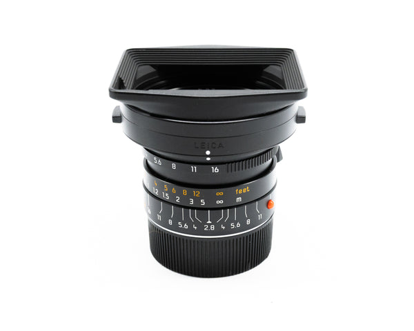 Leica Elmarit-M 24mm f/2.8 ASPH Lens Black 11878 w/Hood Caps & Case 3957222 (Second Hand)