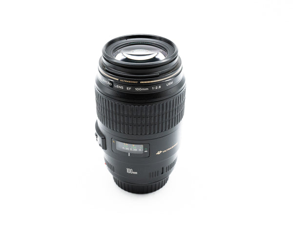 Canon EF 100mm f/2.8 Macro USM Lens w/Caps 3800814A (Second Hand)