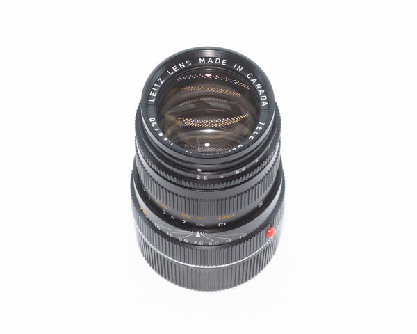 Leica M 90mm f/2.8 Leitz Tele-Elmarit Black 11800 Made In Canada 1981 w/Caps 3104552 (Second Hand)