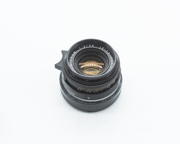 Leica M 35mm f/2 Summicron Leitz Lens Black w/Caps Canada Version2 1977 (Second Hand)