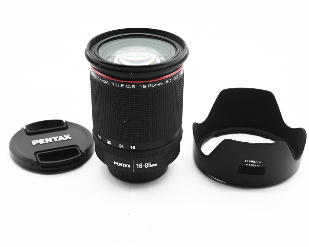 Pre-Owned Pentax DA 16-85mm f/3.5-5.6 ED DC WR Lens w/Caps & Hood 7068372