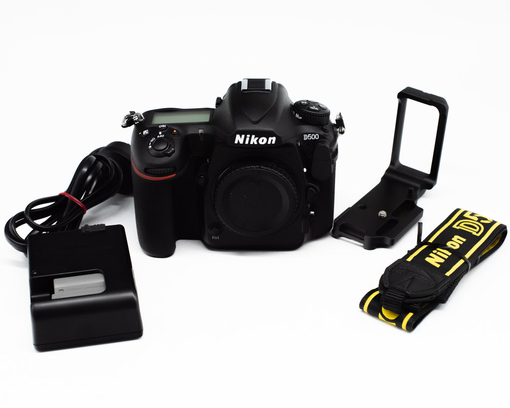 Nikon D500 Digital SLR Camera Body with Charger Strap & L Bracket 3026195 [SC 18586] (Second Hand)