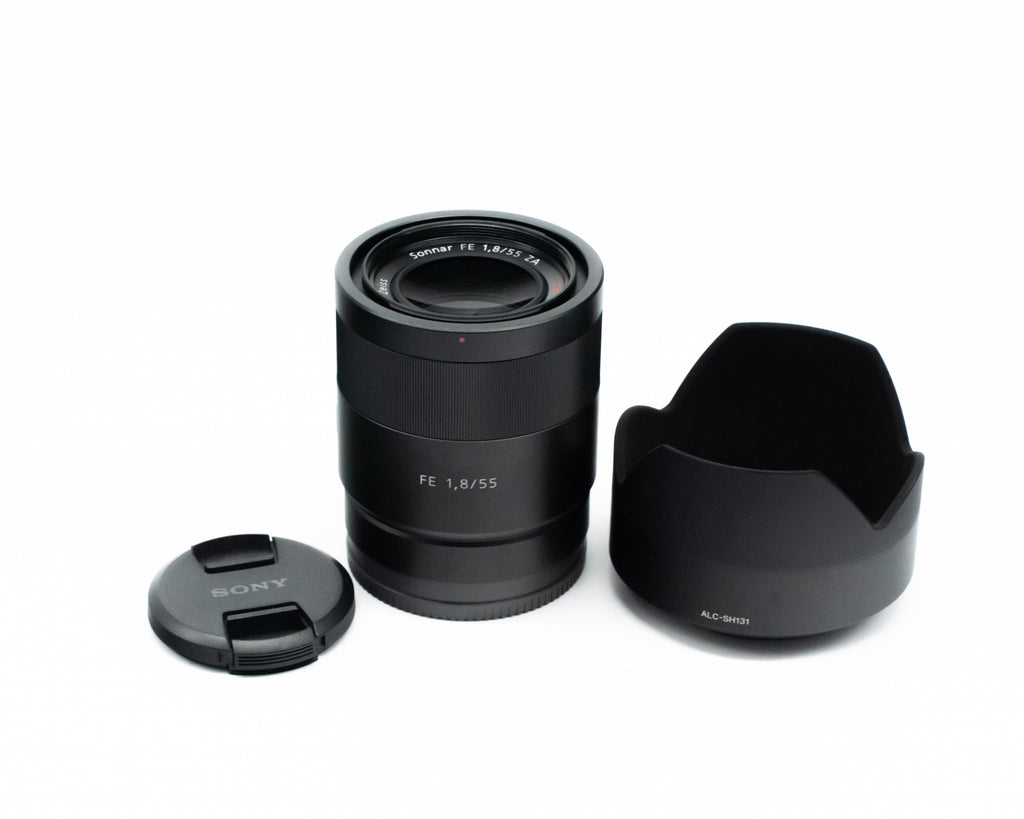 Sony Sonnar T* FE 55mm f/1.8 ZA Lens with Caps & Hood 0271946 (Second Hand)