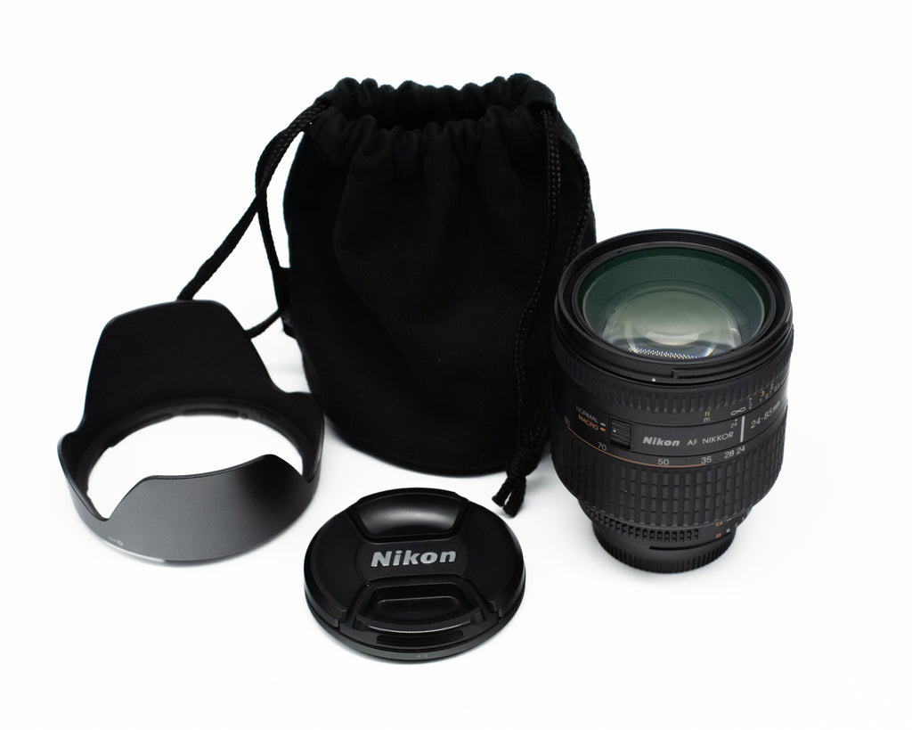 Nikon AF Nikkor 24-85mm f/2.8-4 D Lens with Caps Hood & Pouch 593528 (Second Hand)
