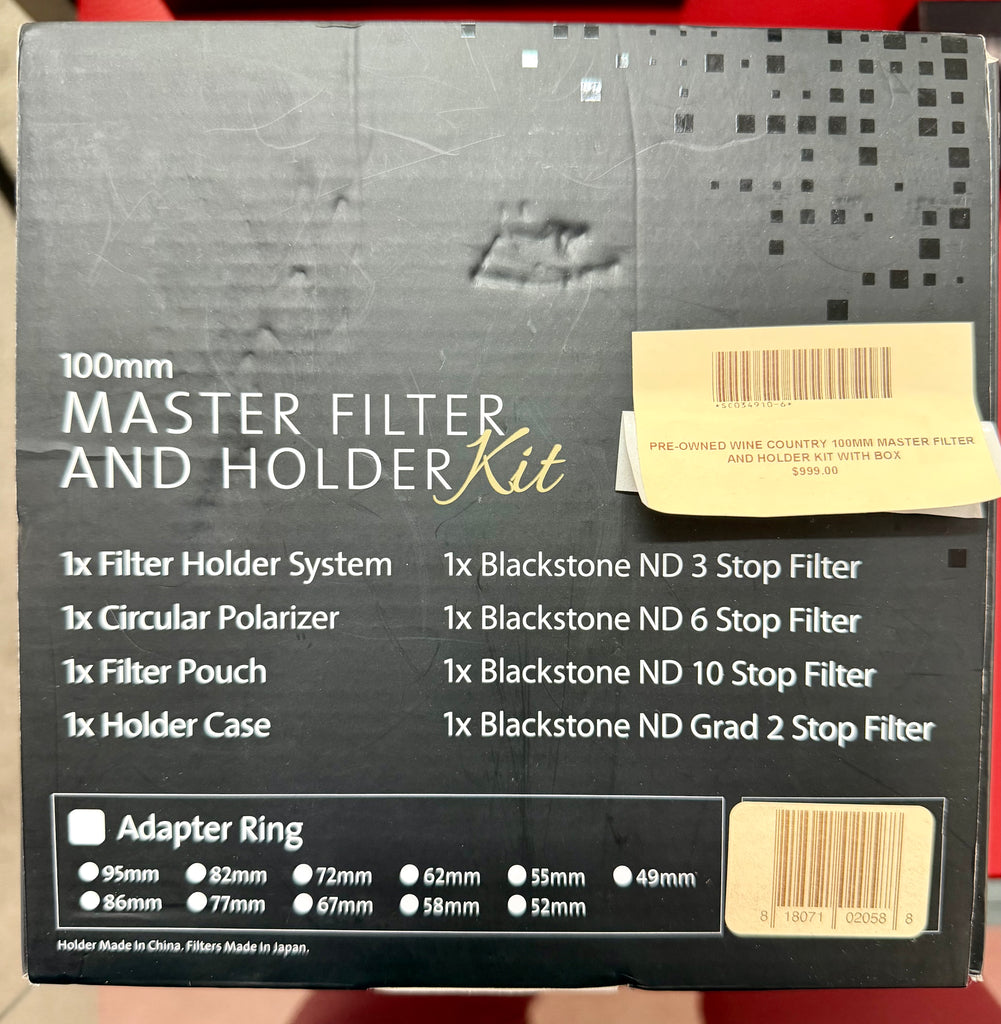 Pre-Owned Wine Country 100mm Master Filter and Holder Kit with Box & 67mm ring (Second Hand)
