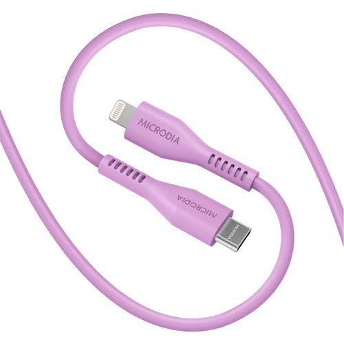 MICRODIA Fruitywire Liquid Silicon PD60W 1.3m USB-C to Lightning Cable - Pearly White