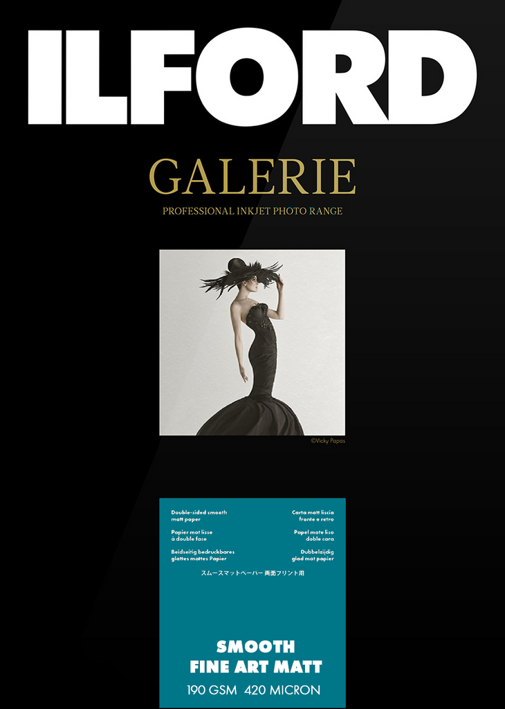 Ilford Smooth Fine Art Matt 190GSM A3+ - 10 Sheets