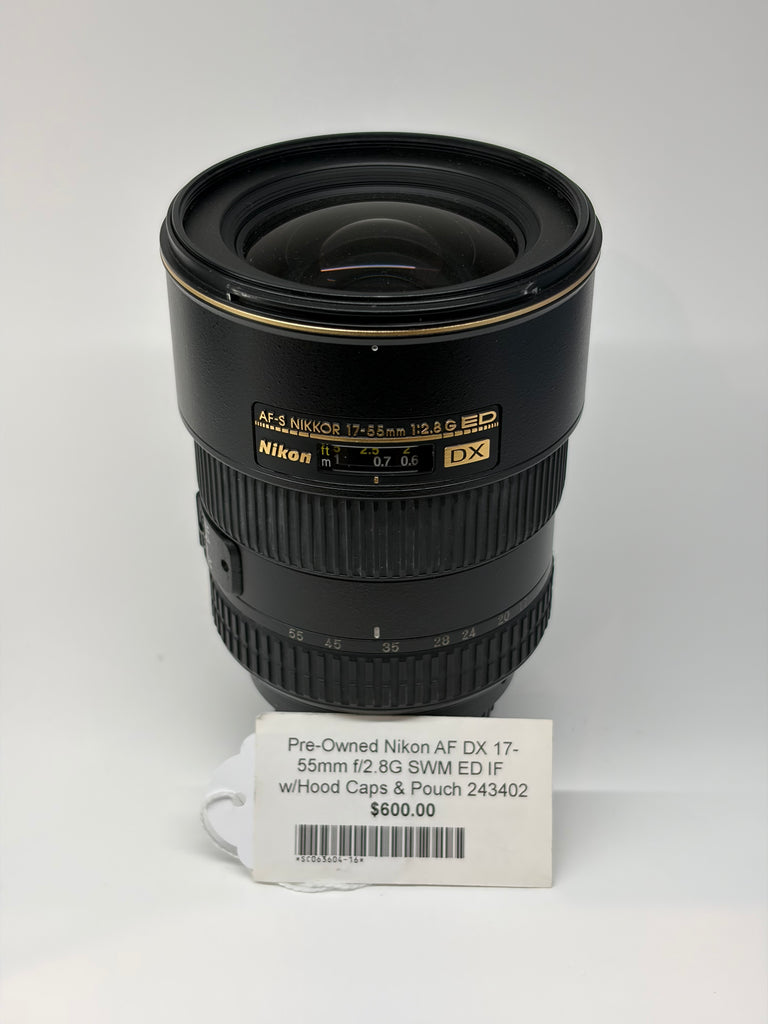 Nikon AF-S DX 17-55mm f/2.8G SWM ED IF with Hood Caps & Pouch 243402 (Second Hand)