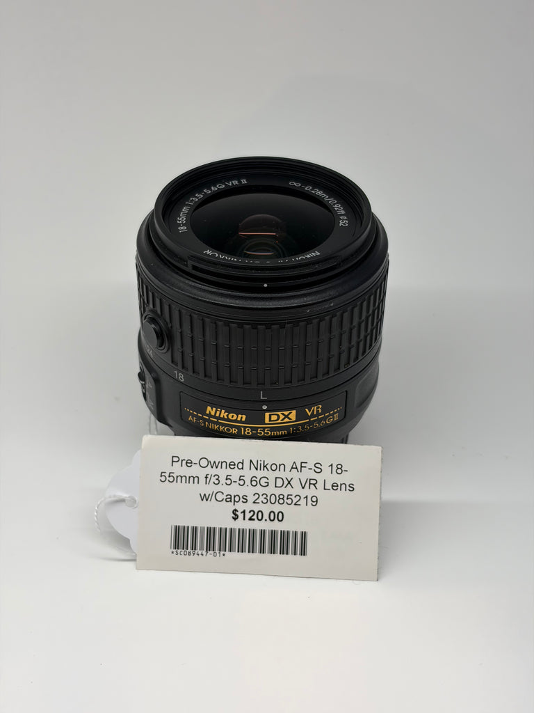 Pre-Owned Nikon AF-S NIKKOR DX 18-55mm f/3.5-5.6 G VR Lens with Caps 23085219 (Second Hand)