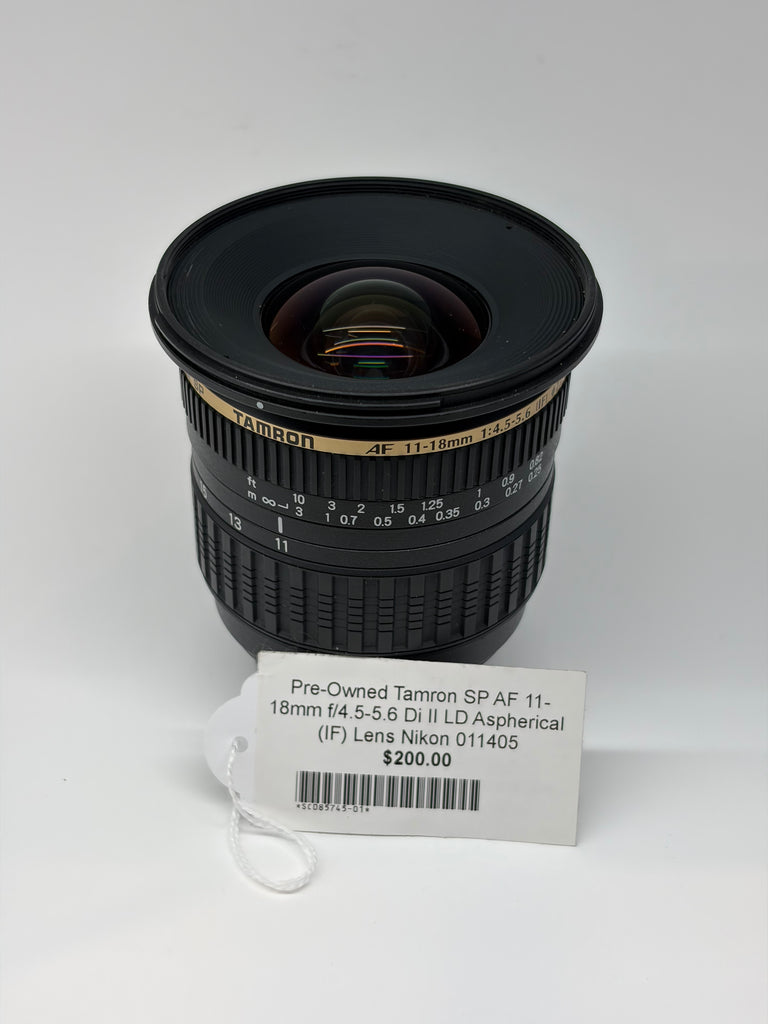 Pre-Owned Tamron SP AF 11-18mm f/4.5-5.6 Di II LD Aspherical (IF) Lens for Nikon  F 011405 (Second Hand)