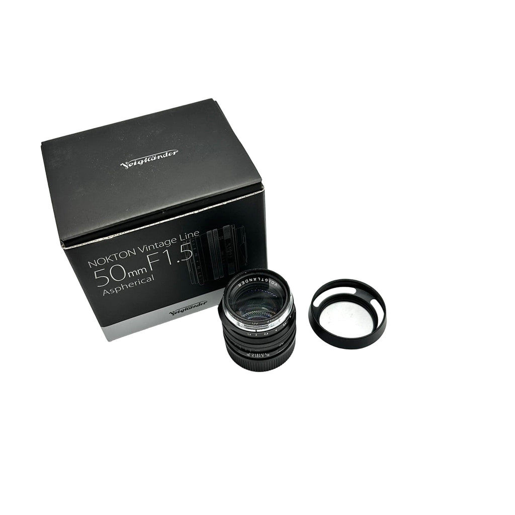 Pre-owned Voigtlander M 50mm f1.5 Nokton Vintage Asph Leica M Mount in box SN: 7410163