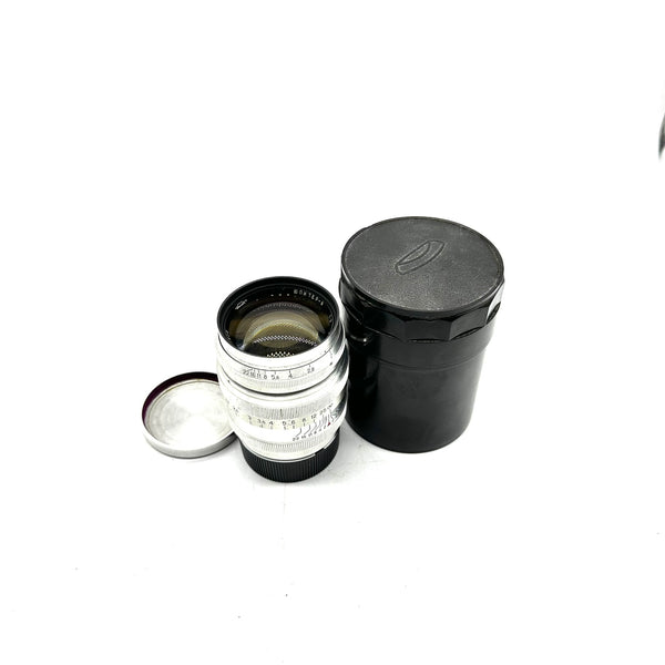 Pre-owned Zenit Jupiter-9 Silver 85mm f2 Screw Mount W/ M Adapter case & Caps 5501908