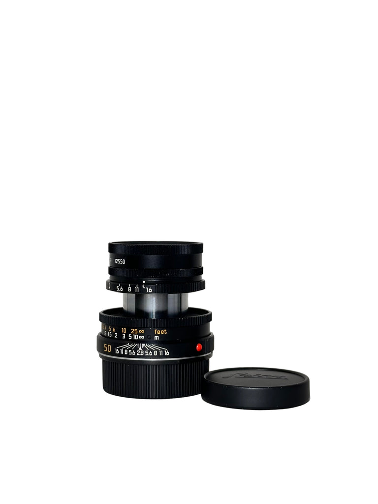 Leica M 50mm f/2.8 Elmar-M Black 11831 w/Hood & Caps 1996 3739626 (Second Hand)