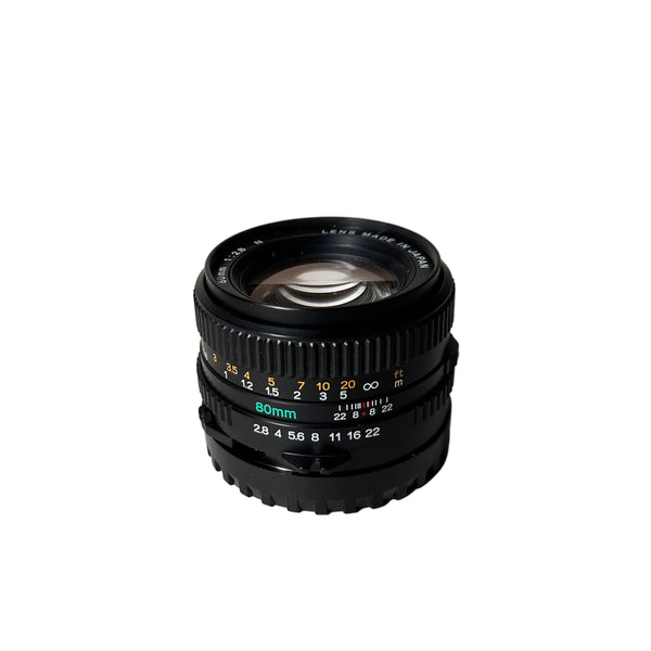 Mamiya 645 80mm f/2.8 Lens with Hood, Front & Rear Caps (Second Hand)