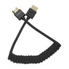 Kondor Blue Coiled High-Speed HDMI 2.0 Braided Cable 12-24" 30-60cm (Black)