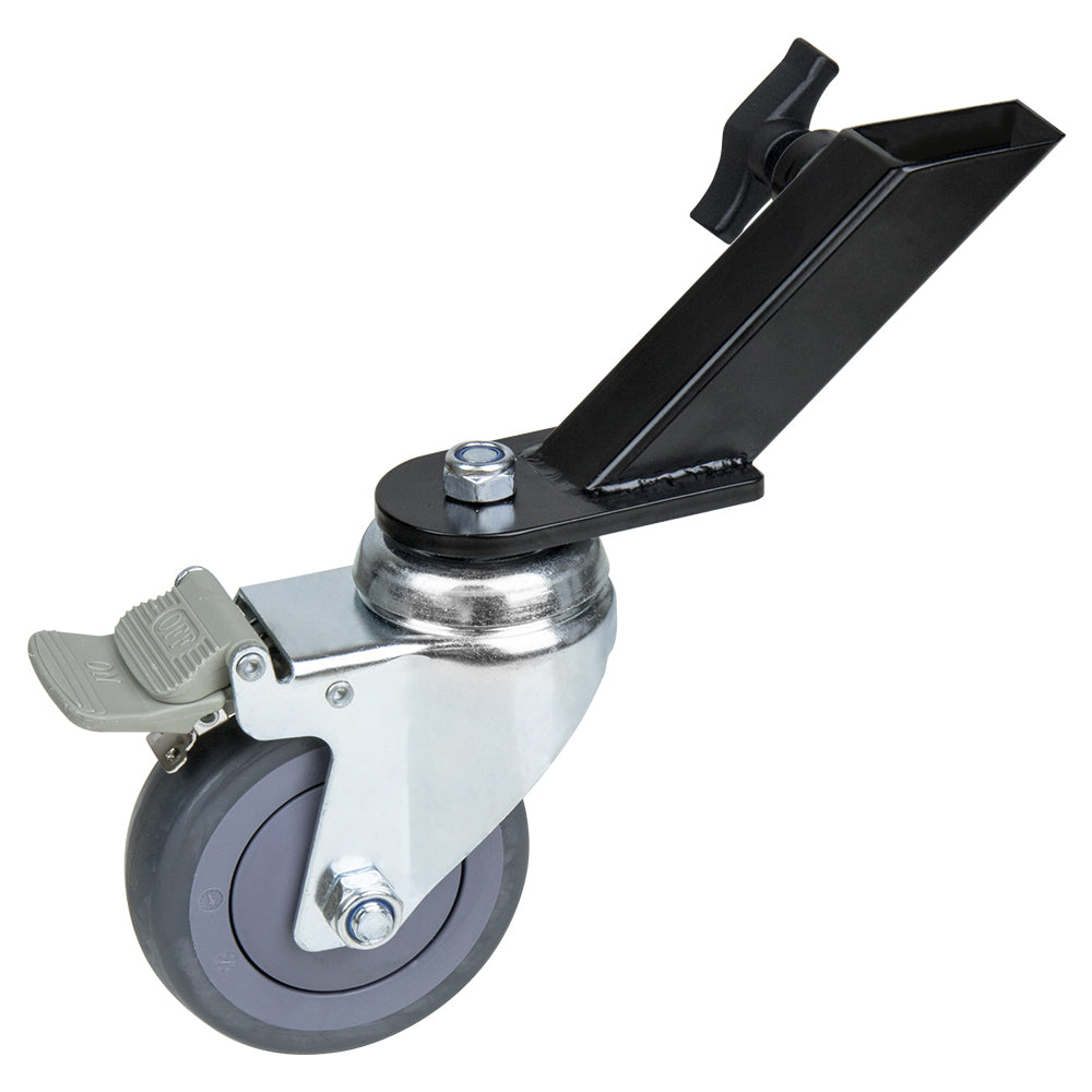 Kupo KC-100M 100mm Locking Castor Wheels + Square Stand Adaptor - Set of 3