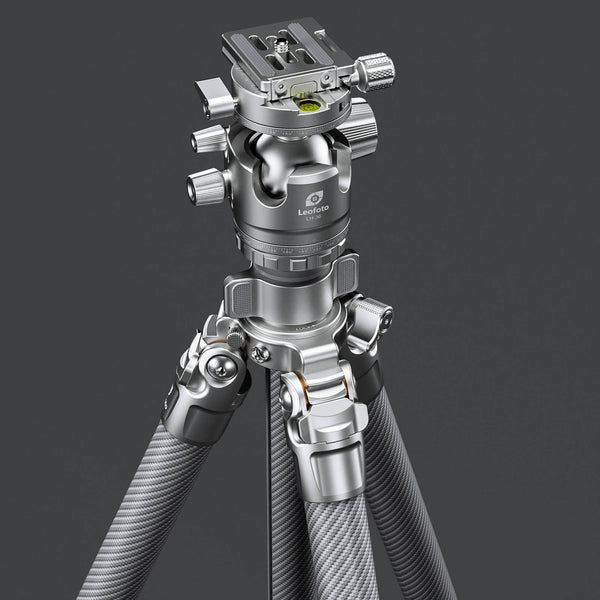 Leofoto LG-284C Silver 4 Section Water Resistant Carbon Fibre Tripod with LH-36R Ball Head
