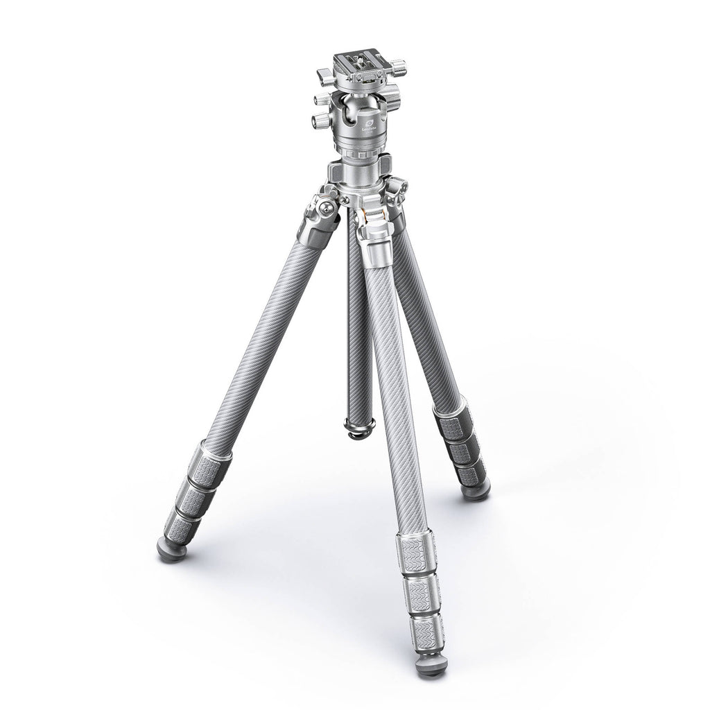Leofoto LG-284C Silver 4 Section Water Resistant Carbon Fibre Tripod with LH-36R Ball Head