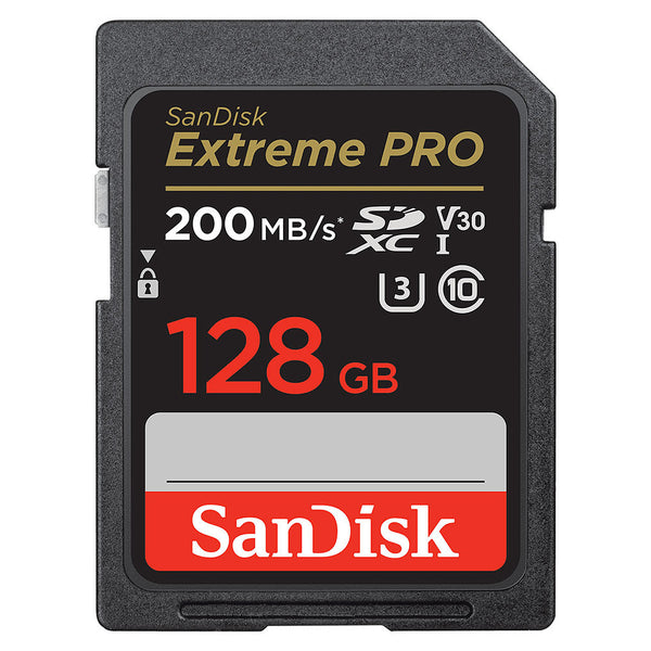 SanDisk Extreme PRO 128GB UHS-I V30 SDXC Card - 200MB/s