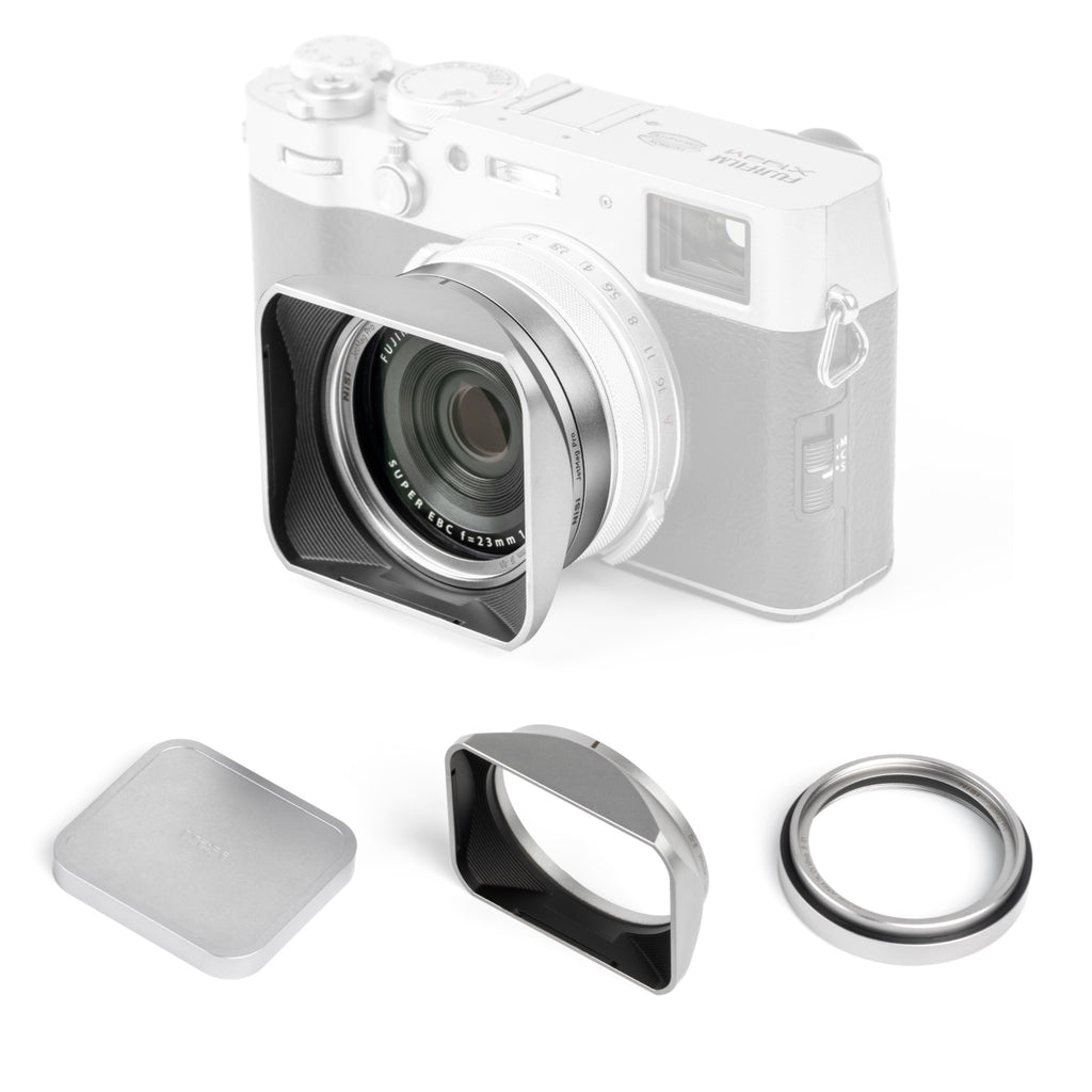 NiSi JetMag Pro Lens Hood Kit for Fuji X100 Series (Silver)
