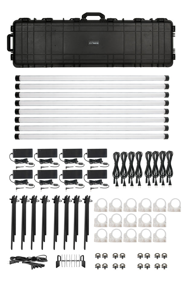 Nanlite PavoTube II 30XR 4ft RGBWW LED Tube 8KIT with Hard Roller Case