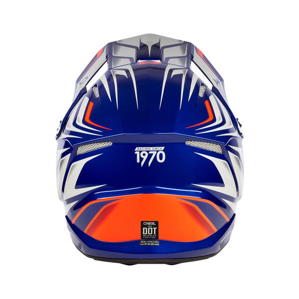 Oneal 23 3 Series Moto Helmet Vertical Blue/White Small