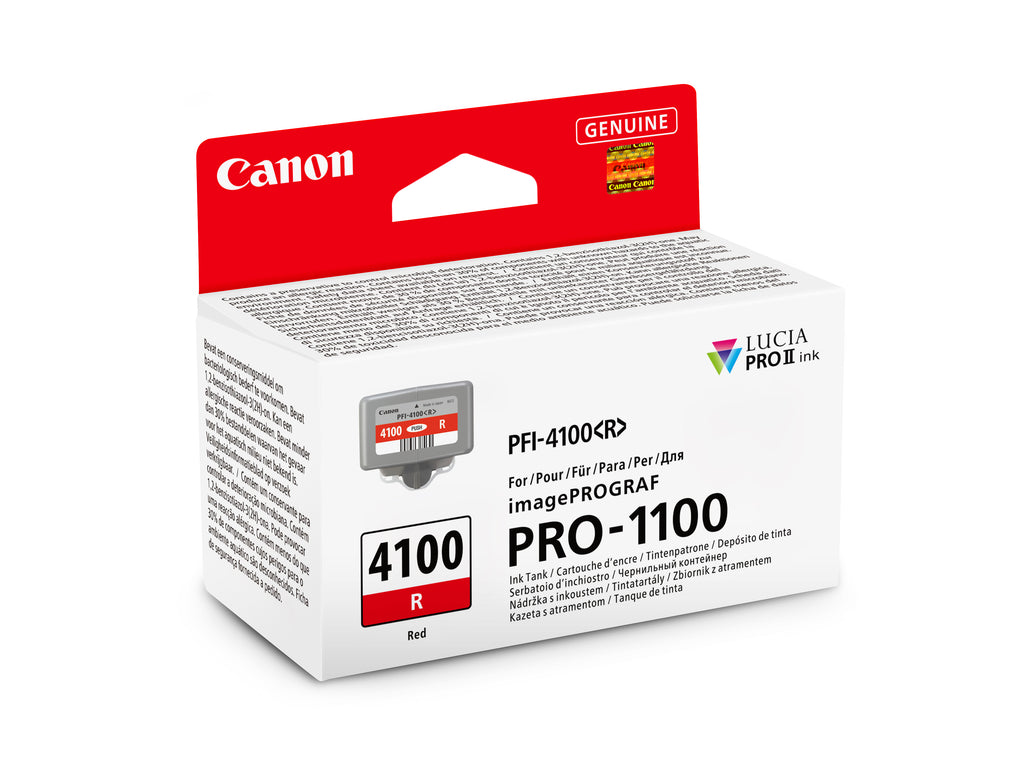 Canon PFI-4100 R Red Pigment Ink Tank (80ml) for PRO-1100