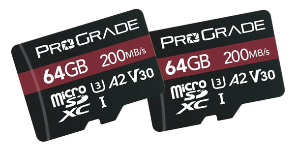 ProGrade Digital MicroSDXC UHS-I V30 Memory Card (Strontium) - Twin Pack