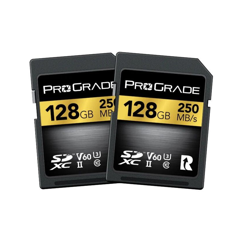 ProGrade Digital 128GB SDXC UHS-II V60 Memory Card Twin Pack (Gold)