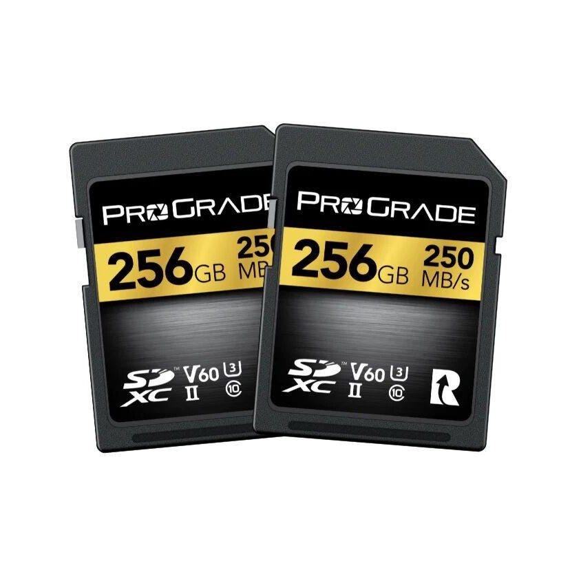 ProGrade Digital 256GB SDXC UHS-II V60 Memory Card Twin Pack (Gold)