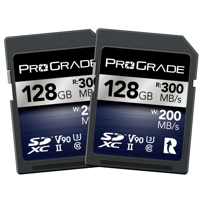 ProGrade Digital 128GB SDXC UHS-II V90 Memory Card Twin Pack (Iridium)