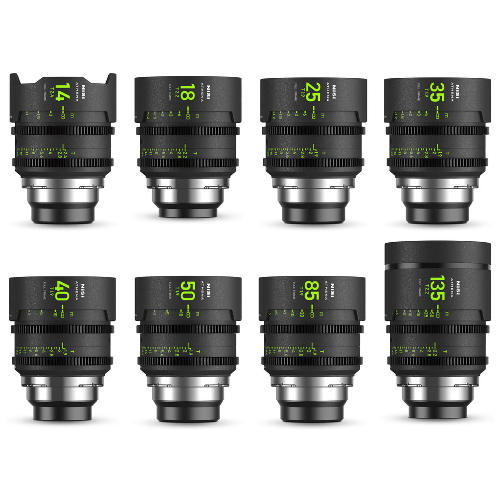 NiSi Athena Prime FF Cine Lens Master Kit - PL Mount [14/18/25/35/40/50/85/135]