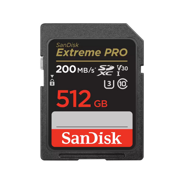 SanDisk Extreme PRO 512GB UHS-I V30 SDXC Card - 200MB/s