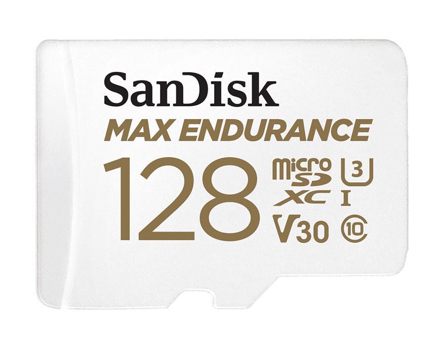 SanDisk Max Endurance microSDXC Card 128GB UHS-I C10 U3 V30 100mb/s, 40mb/s W