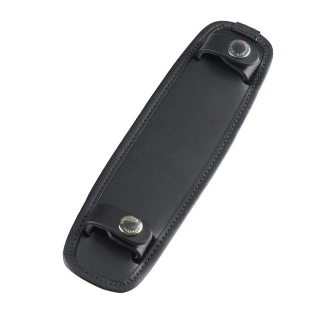 Billingham SP40 Shoulder Pad - Black Leather with Nickel Coated Studs