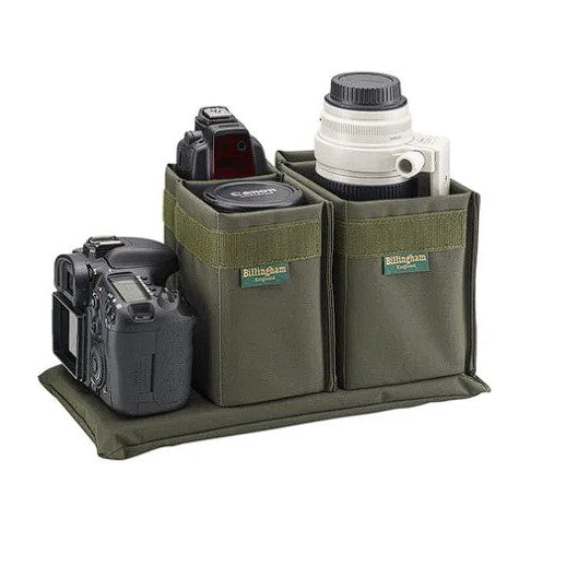 Billingham 207 Camera Bag - Sage FibreNyte / Chocolate Leather