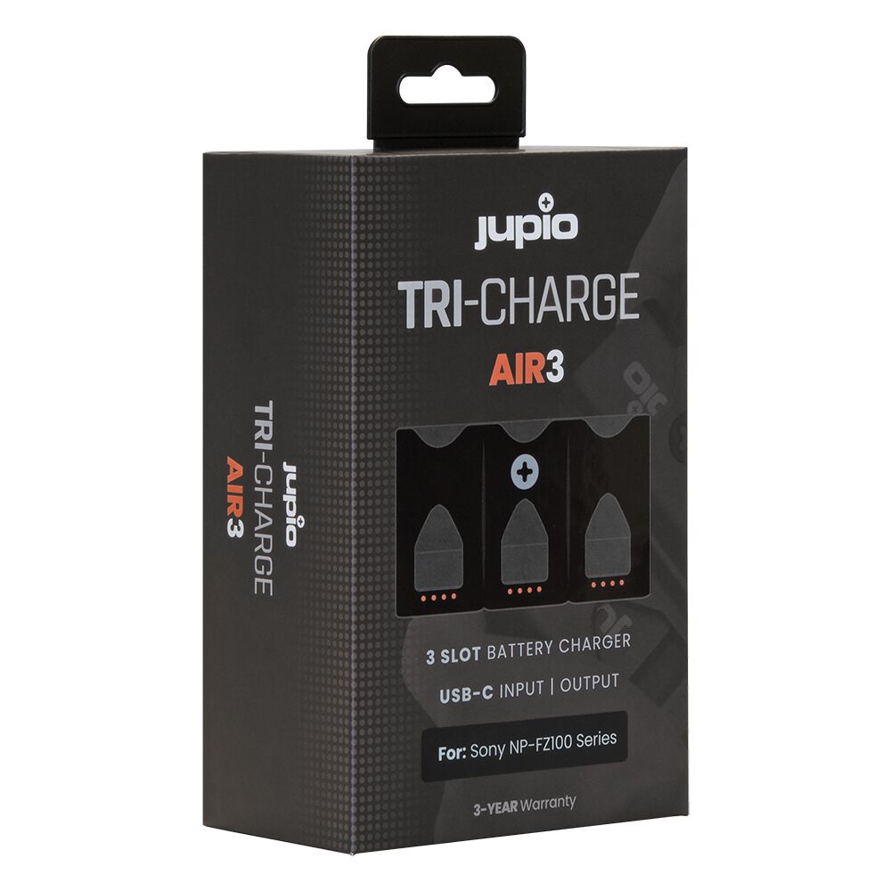 Jupio Tri-Charge AIR3 FZ100 Series Triple Charger for Sony NPFZ100 Batteries