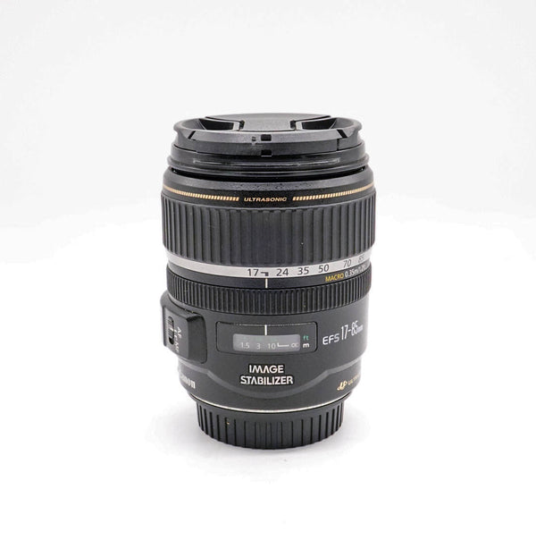 Pre-Owned Canon  EF-S 17-85mm F4-5.6 IS USM (26814928) w/Caps & Hood