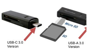 USB 3.0 SD + MICRO SD Combo Card Reader