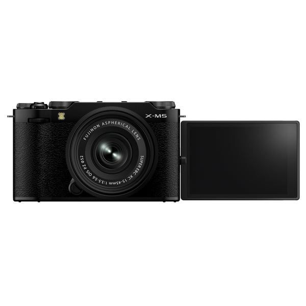 FUJIFILM X-M5 Mirrorless Camera Black with XC 15-45mm f3.5-5.6 OIZ PZ Lens Kit