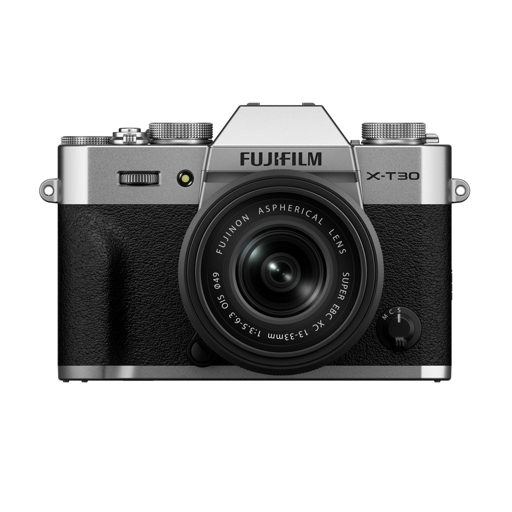 FUJIFILM X-T30 III Silver with XC 13-33mm f3.5-6.3 OIS Black Lens